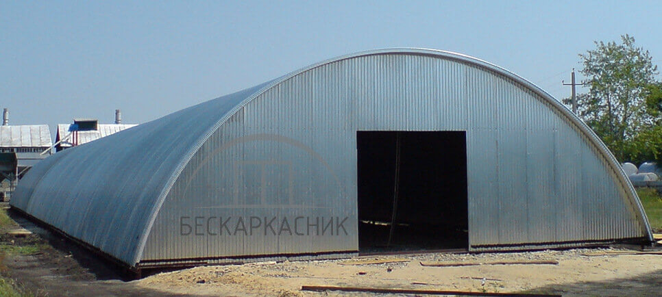 Бескаркасные ангары арочного типа  в Тверской области